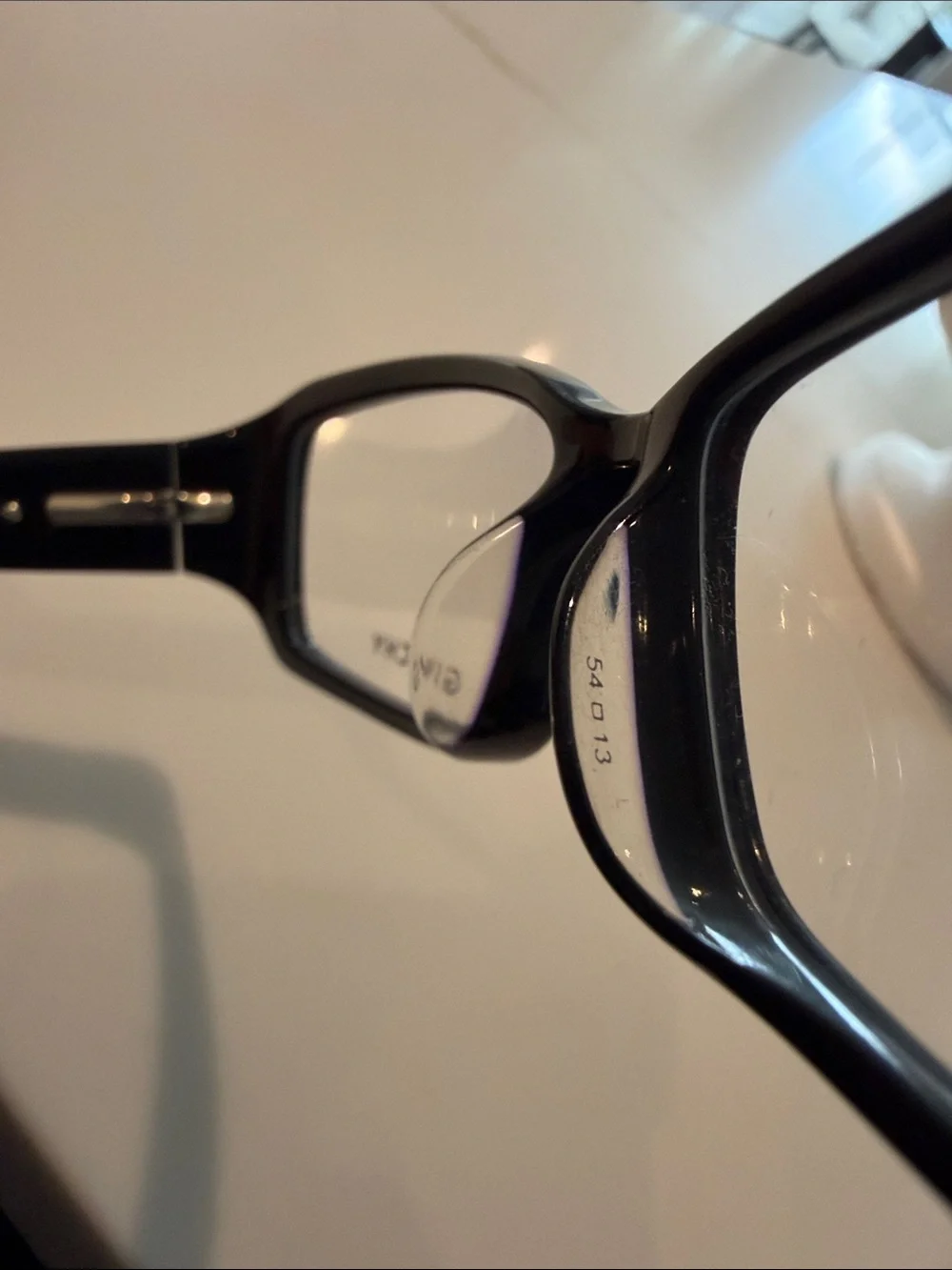 Givenchy Black Rectangular Women's Eyeglass Frames-Made in Italy